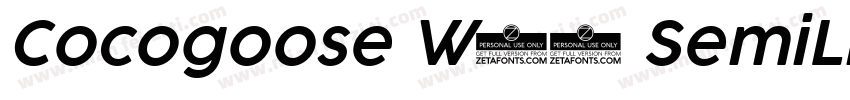 Cocogoose W01 SemiLi字体转换